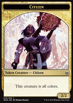 Citizen Token (Gold 2/2) - War of the Spark (Token) [WAR-T16]