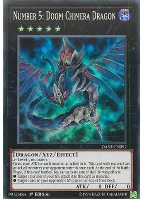 Number 5: Doom Chimera Dragon — Dark Neostorm (DANE-092) Yu-Gi-Oh! card Imagen principal del producto