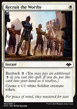 Recruit the Worthy - Modern Horizons (Common) [MH1-22] Image principale du produit