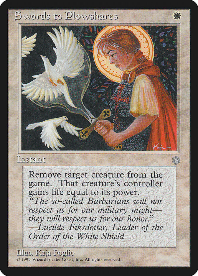 Magic-kaart Swords to Plowshares ICE-54 uit Ice Age (Uncommon) Hoofdafbeelding