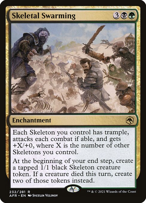 Skeletal Swarming – Adventures in the Forgotten Realms (AFR-232) Magic: The Gathering card