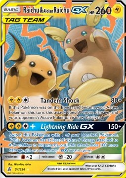 Raichu & Alolan Raichu GX - Unified Minds (Ultra Rare) [UNM-54] Hauptbild