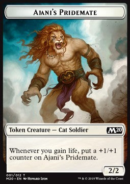 Ajanis Pridemate Token (White 2/2) - Core 2020 (Token) [M20-T01]