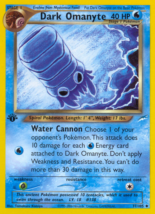 Dark Omanyte – Neo Destiny 37 – Pokémon TCG single card Image principale du produit