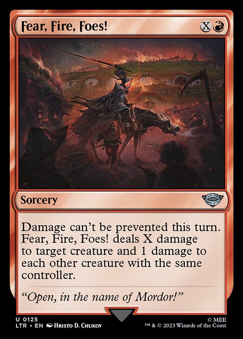 Fear, Fire, Foes! – The Lord of the Rings: Tales of Middle-earth (LTR-125) Magic: The Gathering card | LC-REM-20260804-15150953070924-37be98a4-0cba-46b4-be93-a9805fe77160