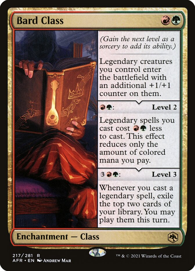 Magic-kaart Bard Class AFR-217 uit Adventures in the Forgotten Realms (Rare)