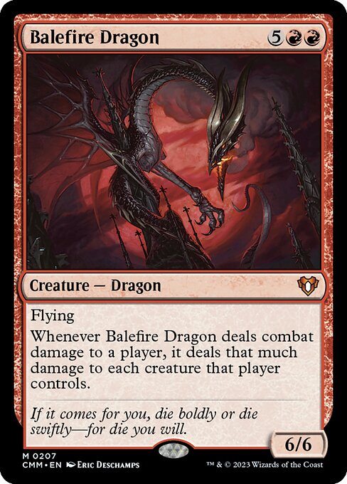 Balefire Dragon – Commander Masters (CMM-207) Magic: The Gathering card Imagen principal del producto