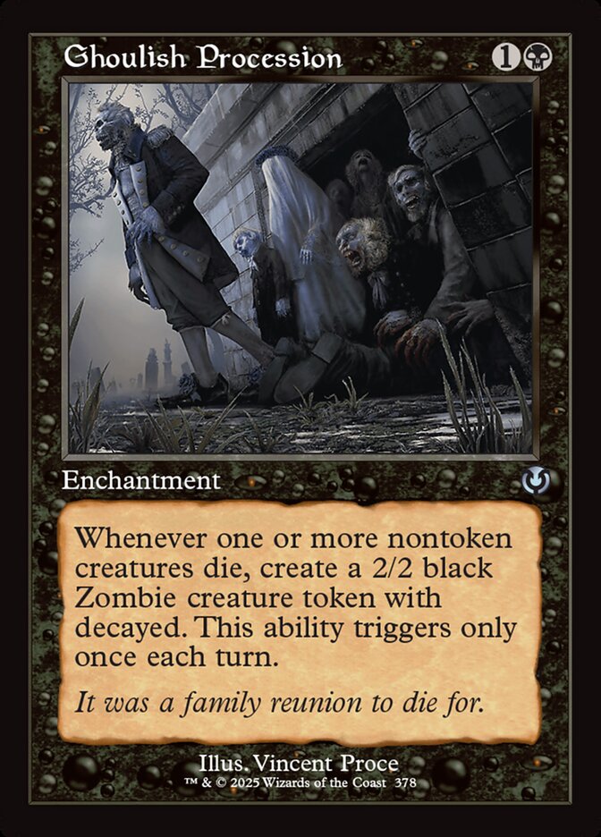 Magic-kaart Ghoulish Procession INR-378 uit Innistrad Remastered (Uncommon)