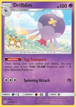 Drifblim - Unified Minds (Rare) [UNM-81] Hover Image