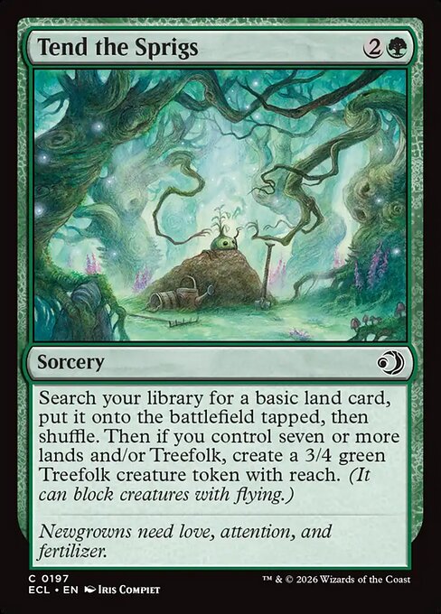 Tend the Sprigs – Lorwyn Eclipsed (ECL-197) Magic: The Gathering card