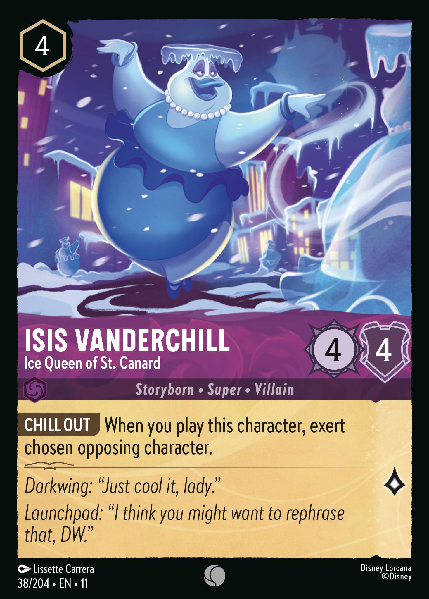 Isis Vanderchill - Ice Queen of St. Canard — Winterspell (11WSP-38) Disney Lorcana card