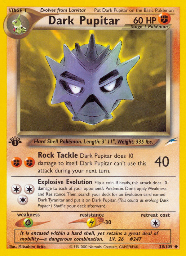 Dark Pupitar – Neo Destiny 38 – Pokémon TCG single card Image principale du produit