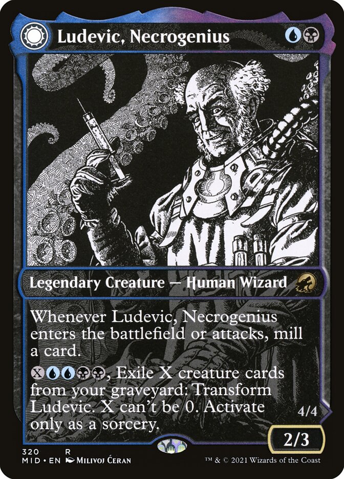Magic-kaart Ludevic, Necrogenius MID-320 uit Innistrad: Midnight Hunt (Rare) Main image