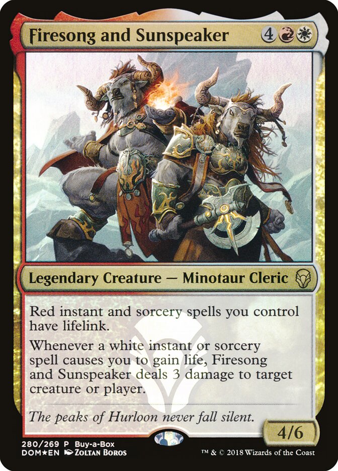 Magic-kaart Firesong and Sunspeaker DOM-280 uit Dominaria (Rare) Image principale du produit