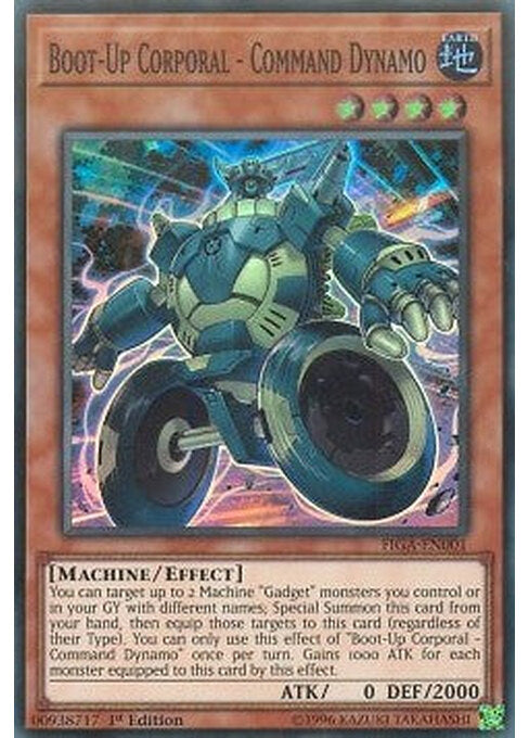 Boot-Up Corporal - Command Dynamo — Fists of the Gadgets (FIGA-001) Yu-Gi-Oh! card Hoofdafbeelding