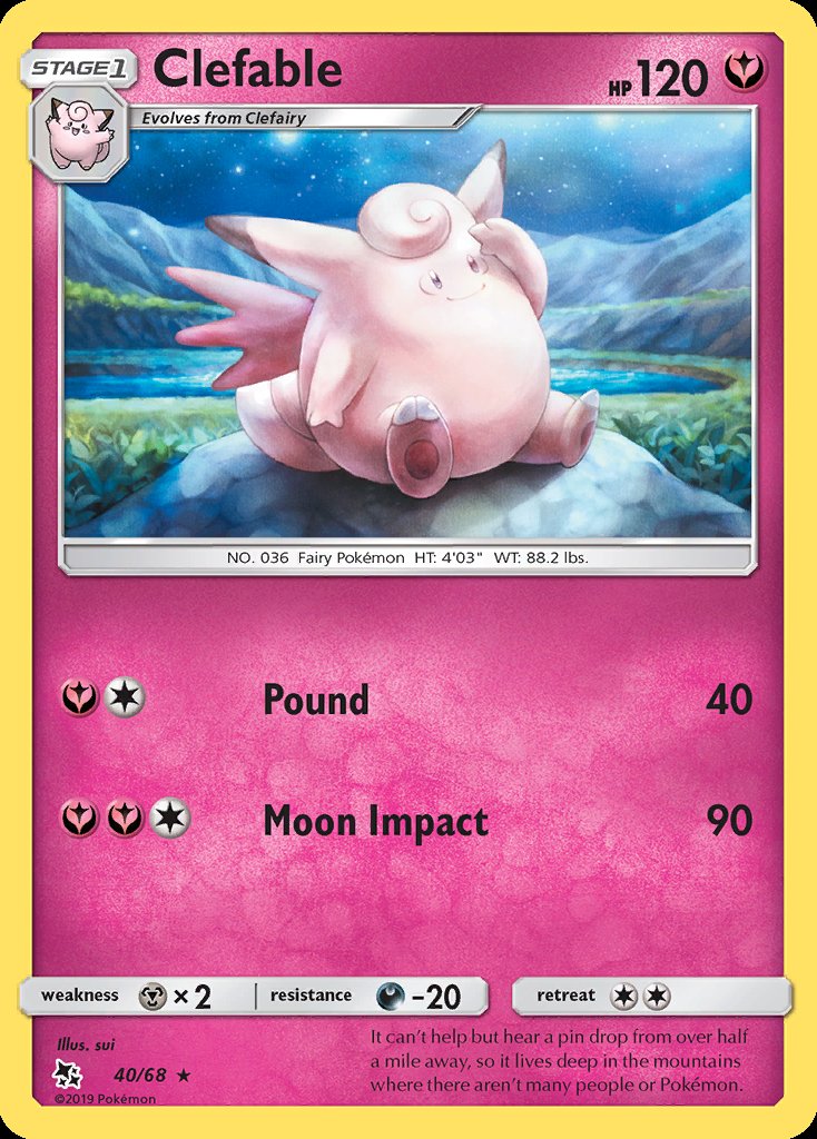 Clefable - Hidden Fates (Rare) [HIF-40] Hoofdafbeelding