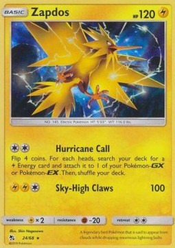 Zapdos - Hidden Fates (Holo Rare) [HIF-24] Imagen principal del producto