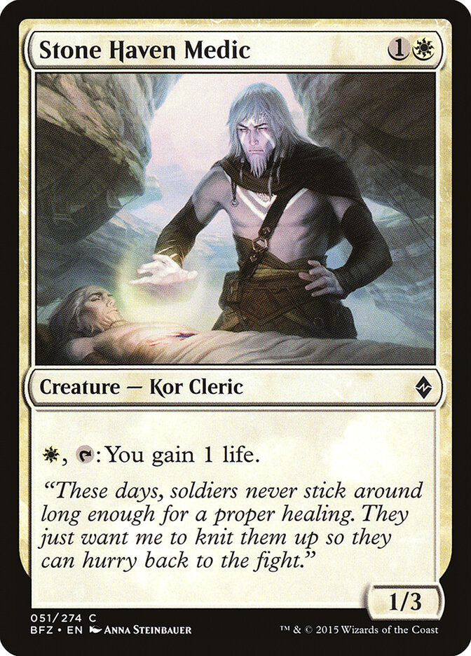 Stone Haven Medic - Battle for Zendikar (Common) [BFZ-51] Imagen principal del producto