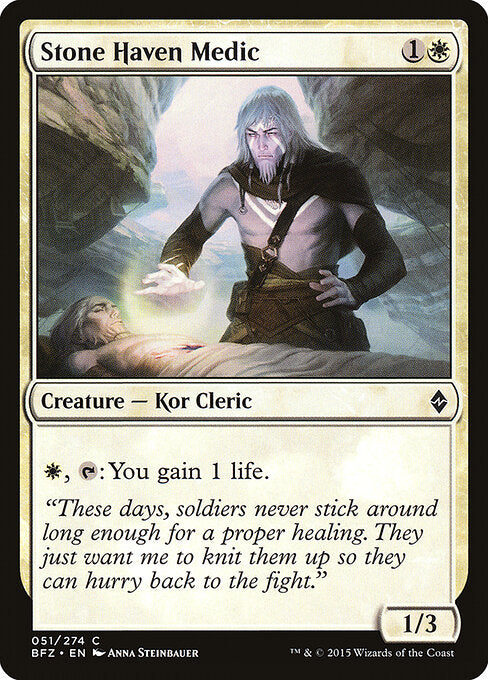 Stone Haven Medic – Battle for Zendikar (BFZ-51) Magic: The Gathering card