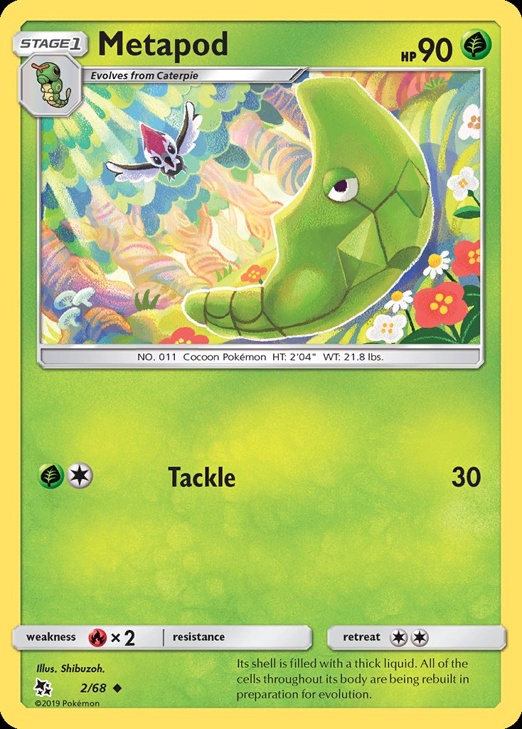 Metapod - Hidden Fates (Uncommon) [HIF-2] Hoofdafbeelding