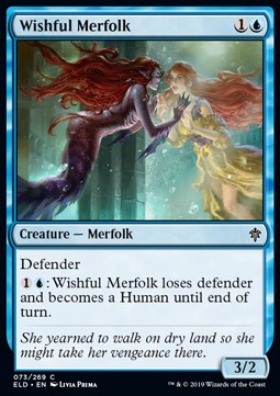 Wishful Merfolk - Throne of Eldraine (Common) [ELD-73] Hover Image