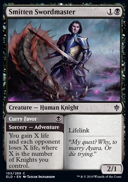 Smitten Swordmaster // Curry Favor - Throne of Eldraine (Common) [ELD-105] Hover Image