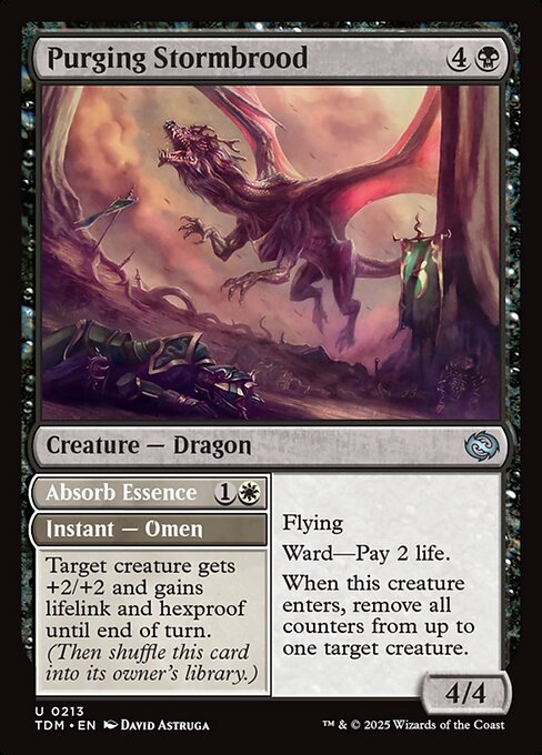 Purging Stormbrood // Absorb Essence – Tarkir: Dragonstorm (TDM-213) Magic: The Gathering card