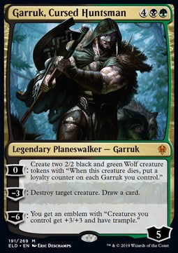 Garruk, Cursed Huntsman - Throne of Eldraine (Mythic) [ELD-191] Hauptbild