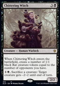 Chittering Witch - Throne of Eldraine: Extras (Rare) [XELD-319] Imagen principal del producto