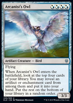 Arcanist's Owl - Throne of Eldraine (Uncommon) [ELD-206] Hover Image