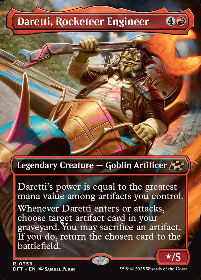 Magic-kaart Daretti, Rocketeer Engineer XDFT-358 uit Aetherdrift: Extras (Rare)