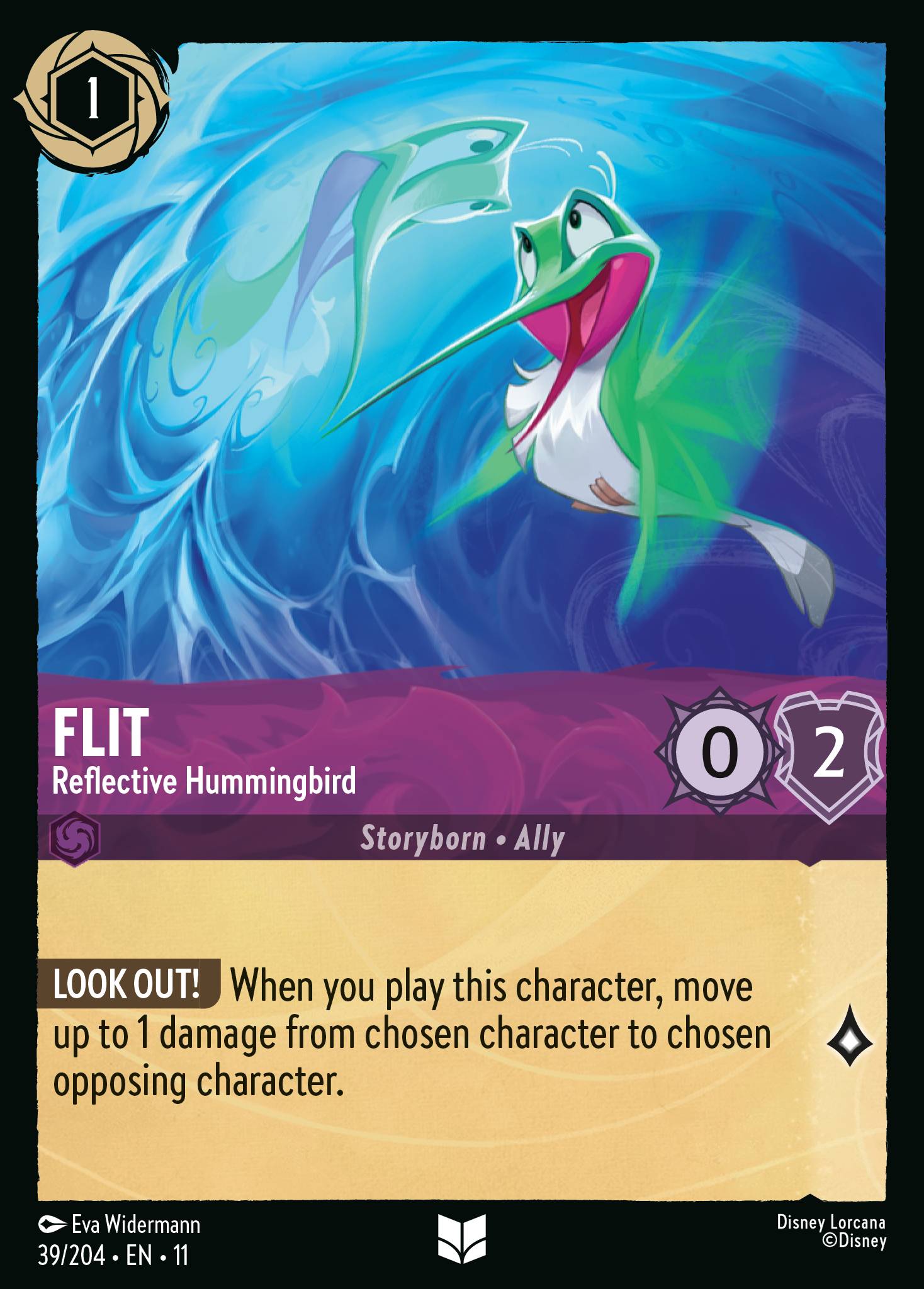 Flit - Reflective Hummingbird — Winterspell (11WSP-39) Disney Lorcana card Immagine principale del prodotto