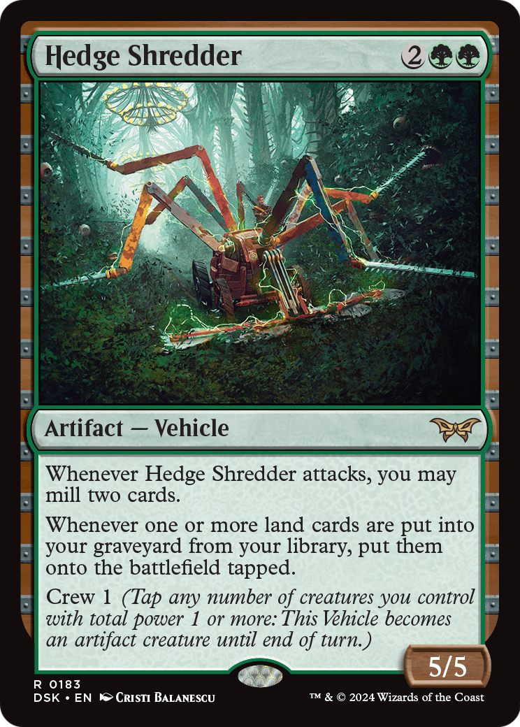 Hedge Shredder – Duskmourn: House of Horror 183 – Magic: The Gathering single card Hoofdafbeelding