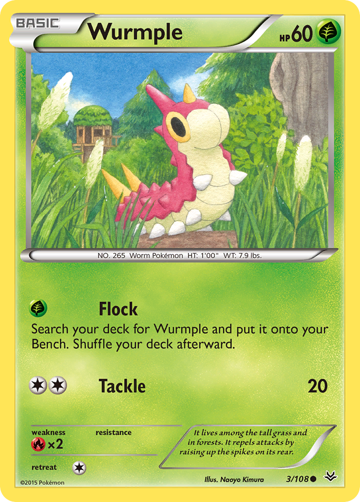 Wurmple – Roaring Skies 3 – Pokémon TCG single card Image principale du produit