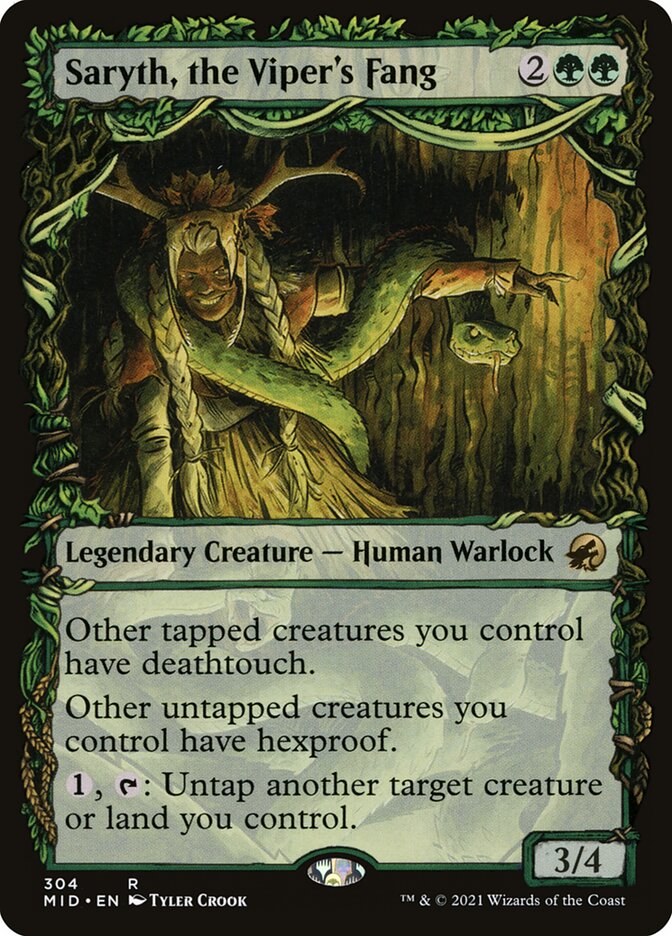 Magic-kaart Saryth, the Viper's Fang MID-304 uit Innistrad: Midnight Hunt (Rare)