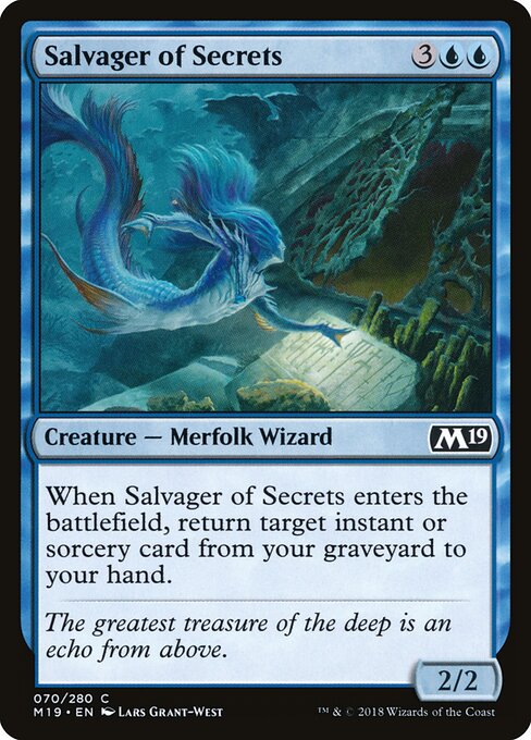 Salvager of Secrets – Core 2019 (M19-70) Magic: The Gathering card