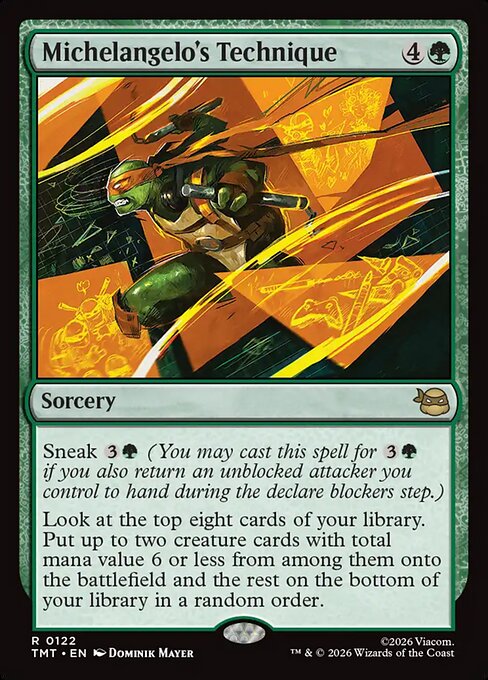 Michelangelo's Technique – Teenage Mutant Ninja Turtles (TMT-122) Magic: The Gathering card