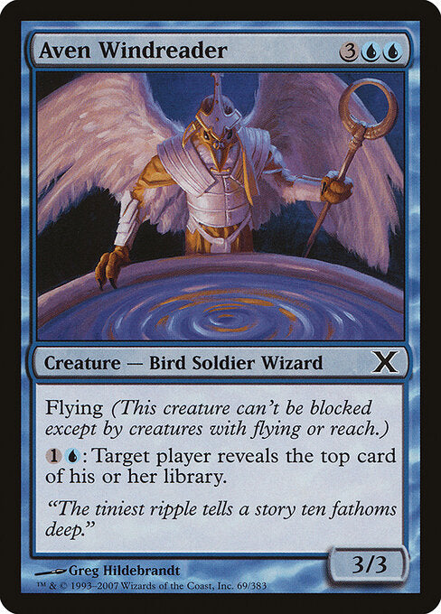 Aven Windreader – Tenth Edition (10E-69) Magic: The Gathering card