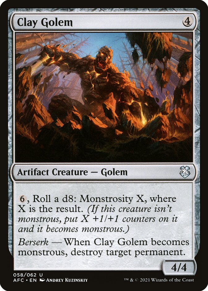 Clay Golem - Commander: Adventures in the Forgotten Realms (Uncommon) [AFC-58] Hauptbild