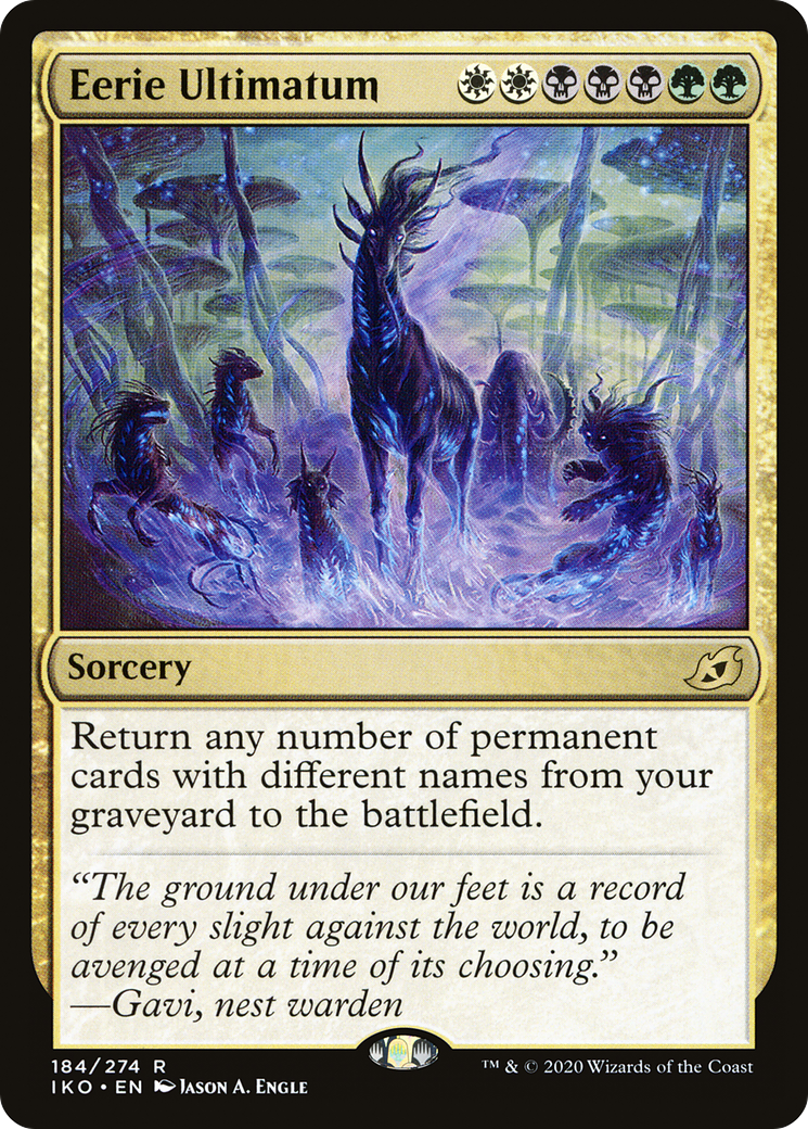 Eerie Ultimatum – Ikoria: Lair of Behemoths 184 – Magic: The Gathering single card Main image