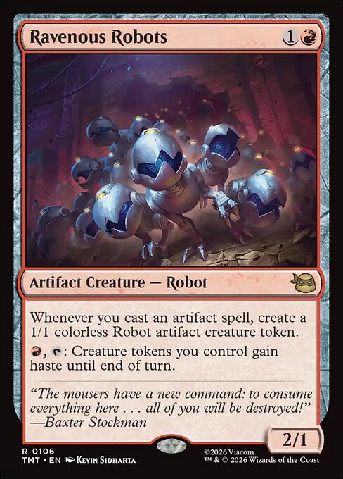 Ravenous Robots – Teenage Mutant Ninja Turtles (TMT-106) Magic: The Gathering card