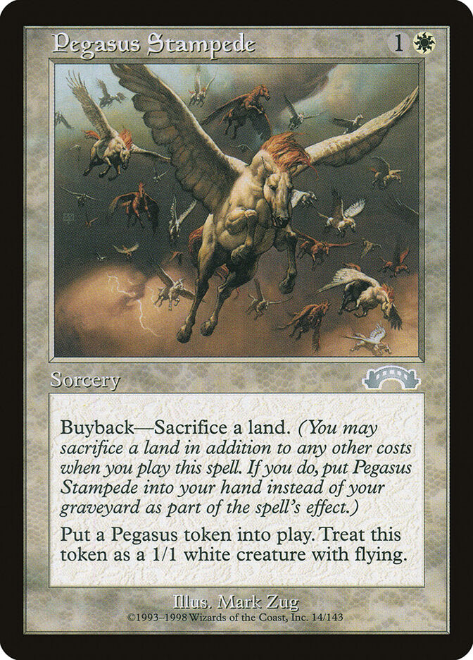 Magic-kaart Pegasus Stampede EXO-14 uit Exodus (Uncommon)