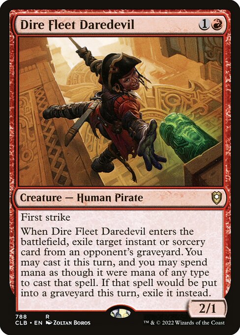Dire Fleet Daredevil – Commander Legends: Battle for Baldur's Gate (CLB-788) Magic: The Gathering card | LC-REM-20260804-15151246541132-3bfc626c-1a03-4346-ba07-e26385ec0fd8 Image principale du produit