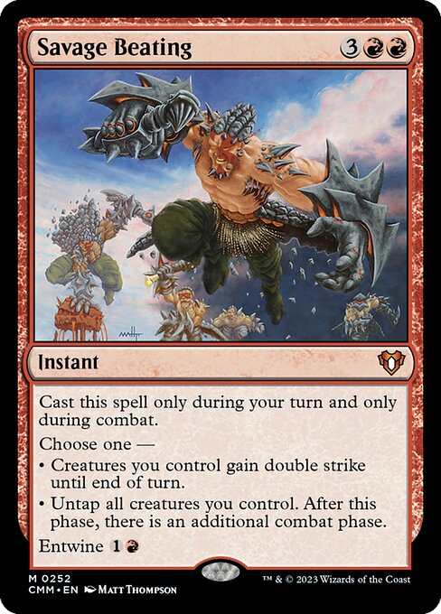Savage Beating – Commander Masters (CMM-252) Magic: The Gathering card Immagine principale del prodotto