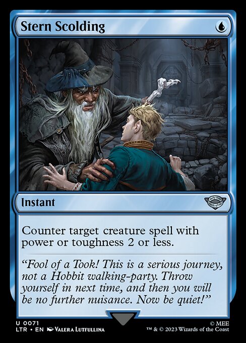 Stern Scolding – The Lord of the Rings: Tales of Middle-earth (LTR-71) Magic: The Gathering card