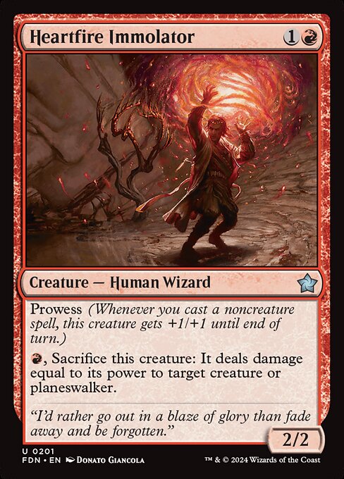 Heartfire Immolator – Magic: The Gathering Foundations (FDN-201) Magic: The Gathering card