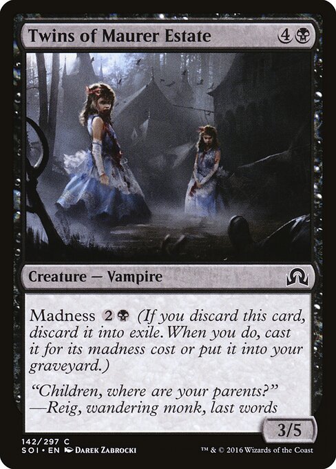 Twins of Maurer Estate – Shadows over Innistrad (SOI-142) Magic: The Gathering card | LC-REM-20260804-15150696464716-3cc13a00-bd58-44fa-93af-846001ca4f84 Imagen principal del producto
