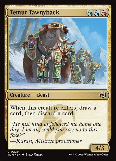 Temur Tawnyback – Tarkir: Dragonstorm (TDM-229) Magic: The Gathering card