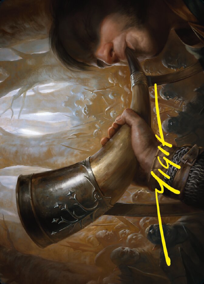 Magic-kaart Art Series: Horn of Gondor ALTR-29 uit Tales of Middle-earth Art Series (Tip Card)
