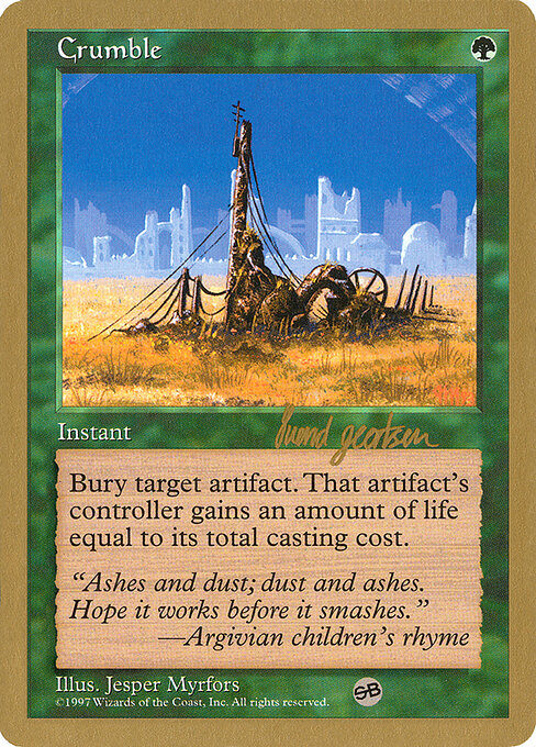 Magic-kaart Crumble WC97-sg287sb uit World Championship Decks 1997 (Special) Hoofdafbeelding